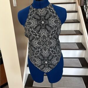 Vintage Limited 100% silk scarf top